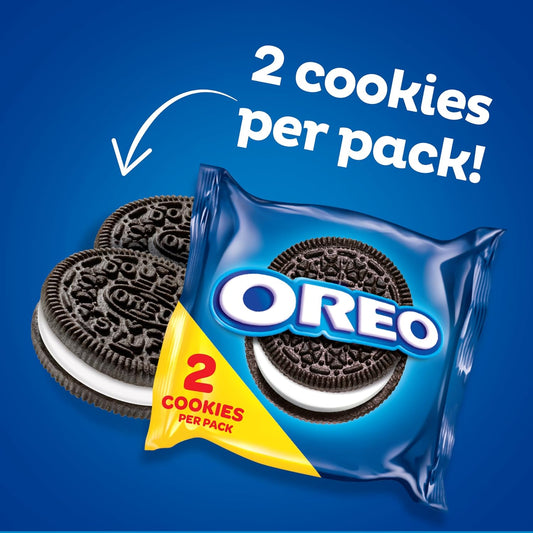 original oreo creme filling between two chocolate wafers made with real cocoa
