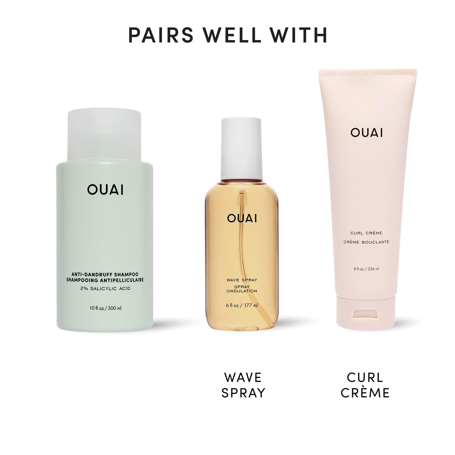 OUAI Anti Dandruff Shampoo – Thoughtful Birthday Gift for Her, Self-Care Ready to Gift, 10 Fl Oz