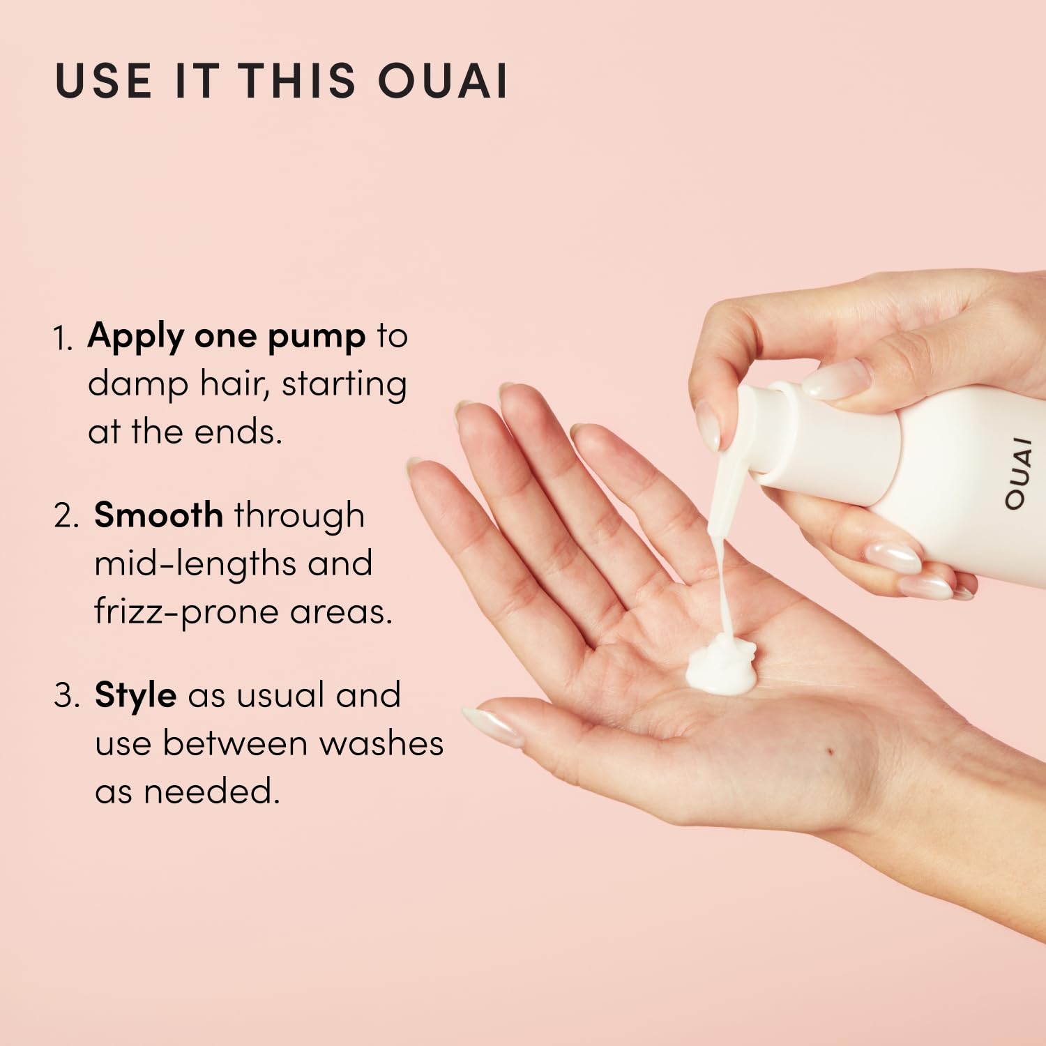 OUAI Anti Frizz Cream - Premium Hair Treatment for Master Bathroom Vanities and North Bondi Scent