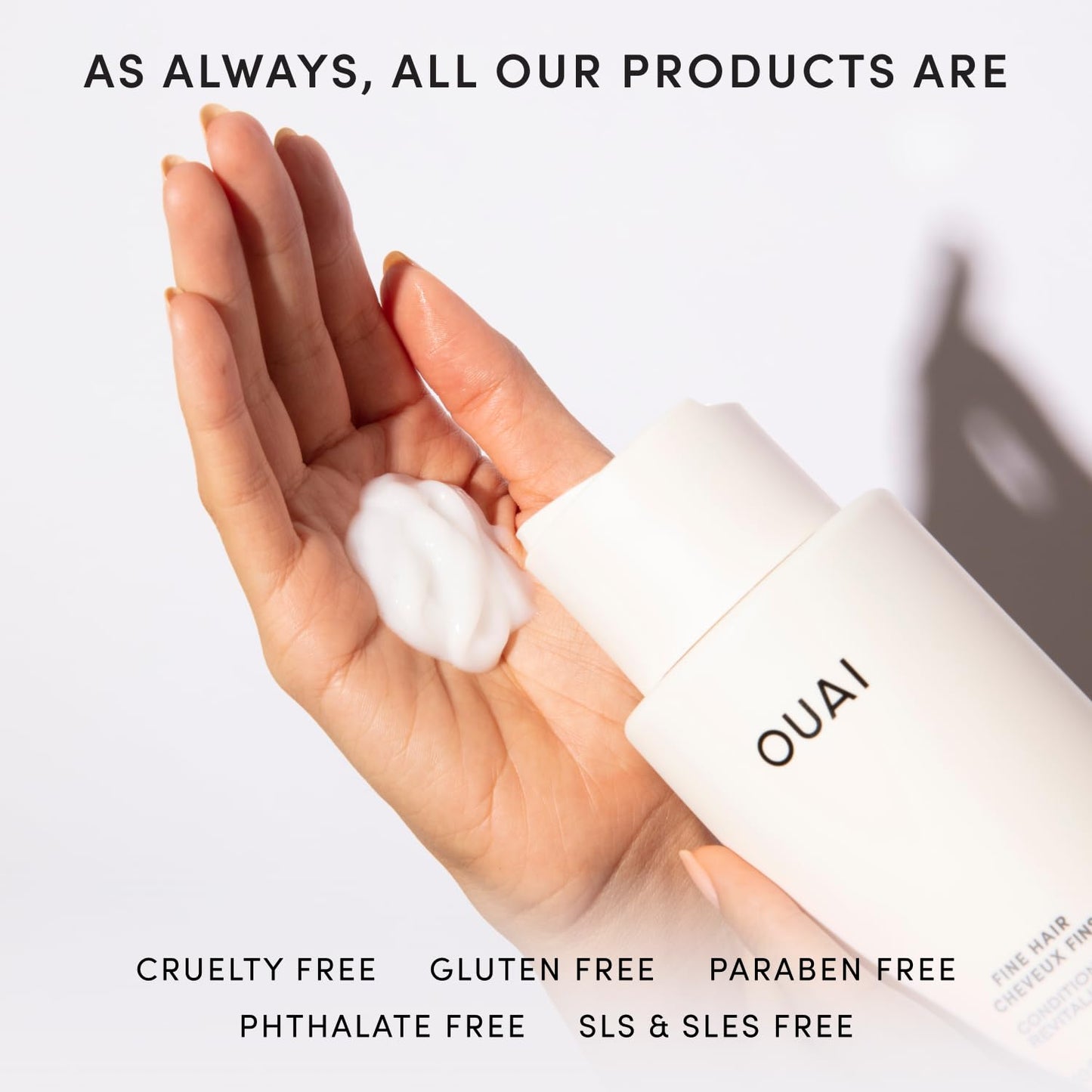 OUAI Fine Hair Conditioner - Mindful Volumizing Conditioner for Fine Hair with Calming Scent Ritual
