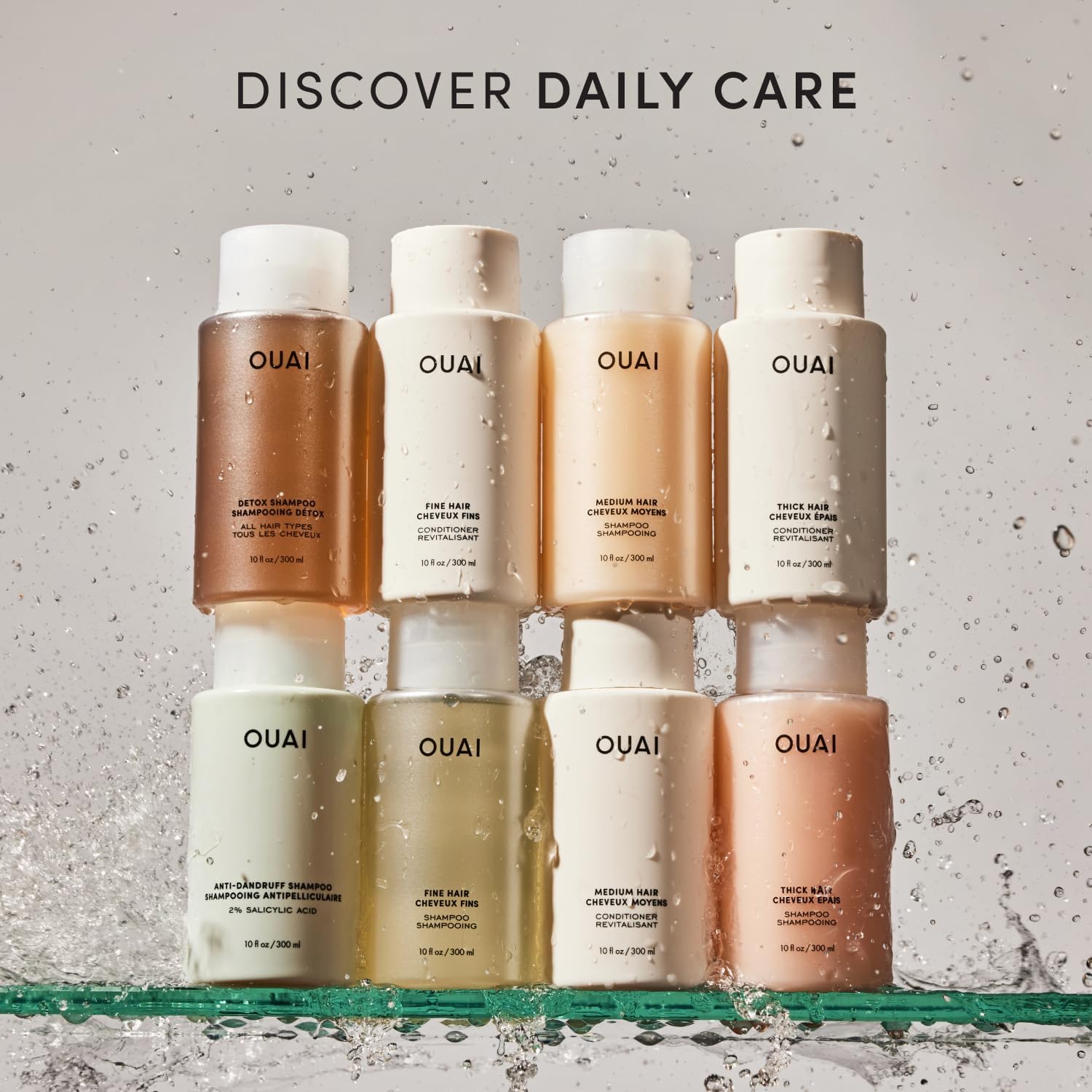 OUAI Fine Hair Shampoo - Clean-Label Volumizing Shampoo for the Uncluttered Bathroom, Sulfate-Free Essential Hair Wash