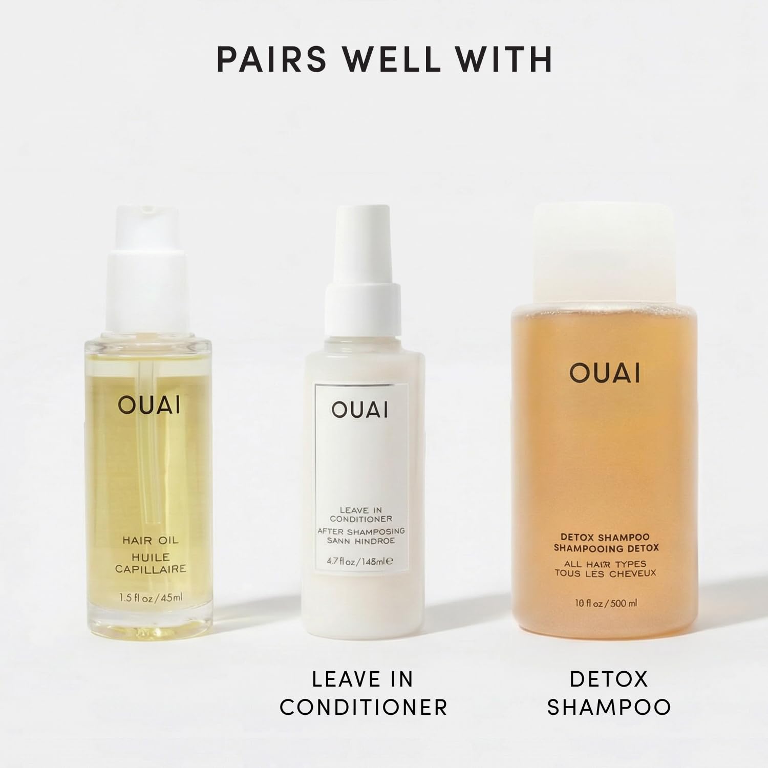 OUAI Hair Oil - Premium Glossing Treatment for Color-Treated Hair in the Master Bathroom