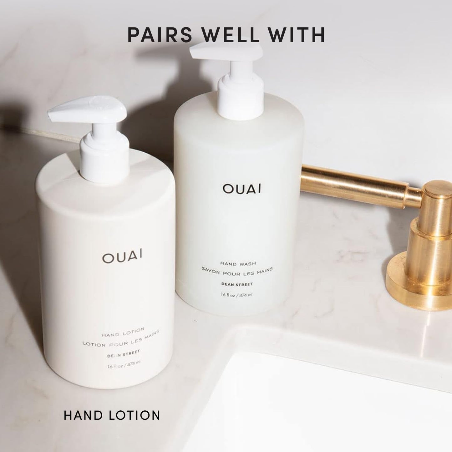 OUAI Hand Wash, Dean Street - Stylish Housewarming Gift for Her, Designer Hand Soap with Moisturizing Oils