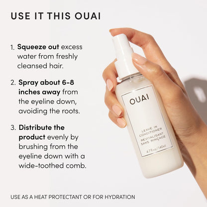 OUAI Leave In Conditioner & Heat Protectant – Thoughtful Birthday Gift for Women Who Love Heat Styling