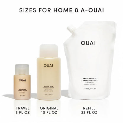 OUAI Medium Hair Shampoo - Birthday Gift for Her with Signature Mercer Street Scent and Elegant Bottle