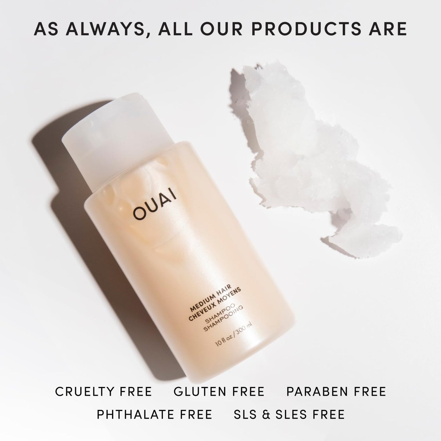 OUAI Medium Hair Shampoo - Birthday Gift for Her with Signature Mercer Street Scent and Elegant Bottle