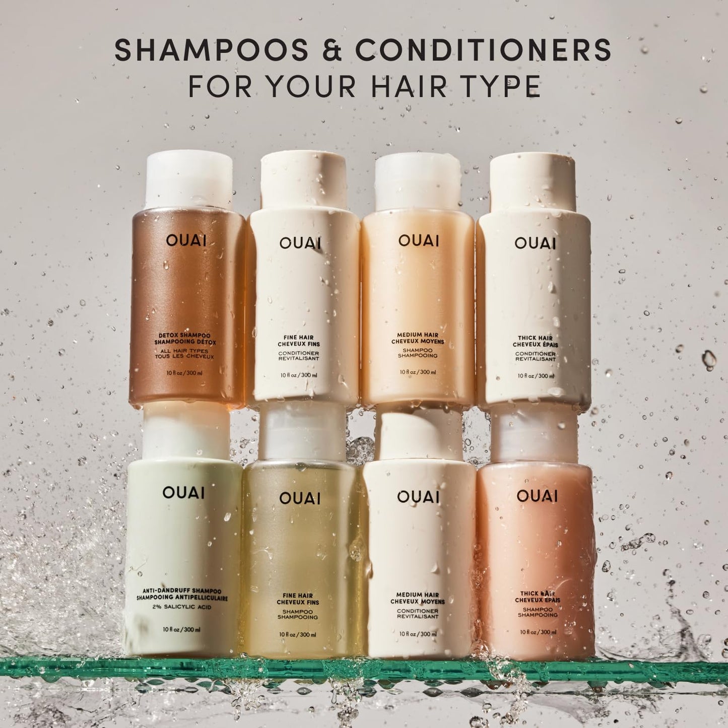 OUAI Medium Hair Shampoo - Birthday Gift for Her with Signature Mercer Street Scent and Elegant Bottle