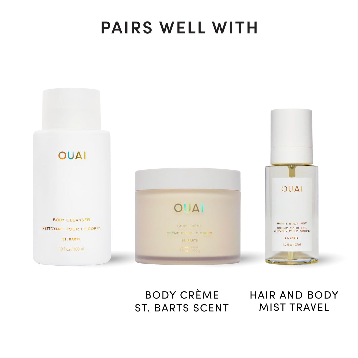 OUAI St. Barts Body Cleanser – Hydrating Wellness Wash for the Nightly Wind-Down Shower