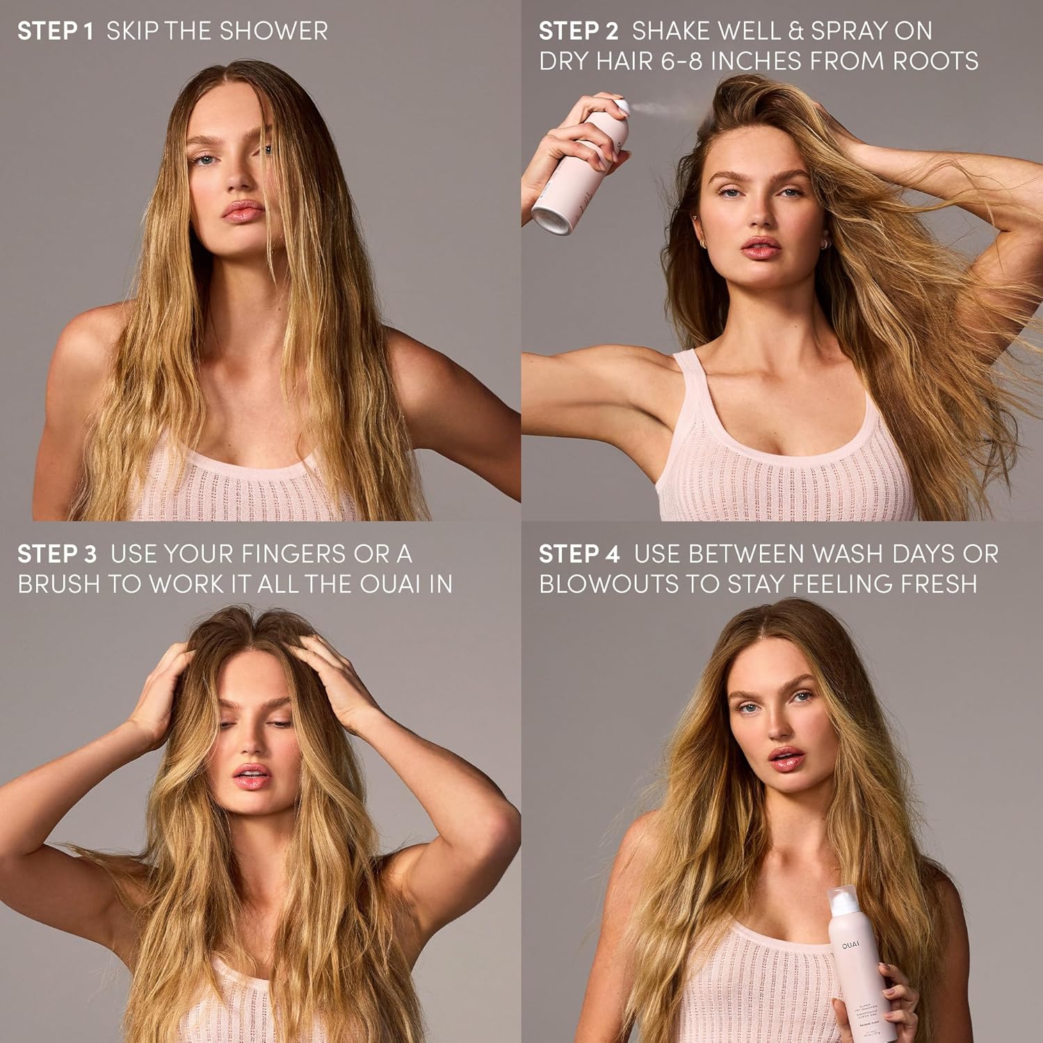 OUAI Super Dry Shampoo - Thoughtful Birthday Gift for Her, Signature Scent Haircare Set 4.5 oz
