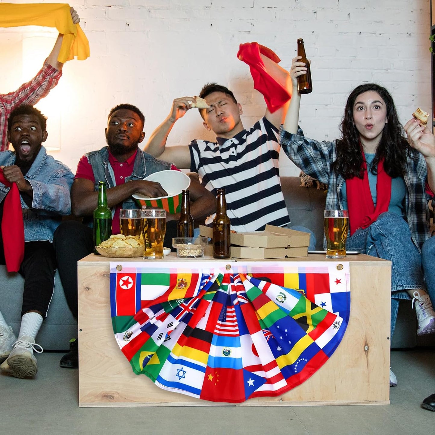 Outus World Flags Banner for Kids Rooms – Safe, Fade-Proof 36-Country Bunting for Playrooms & Nurseries