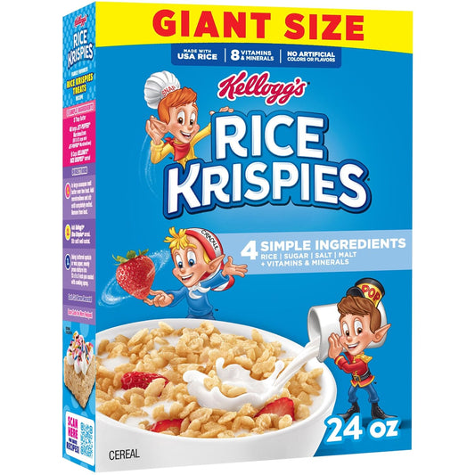 oven-toasted puffed rice delivering the signature snap, crackle, and pop crunch
