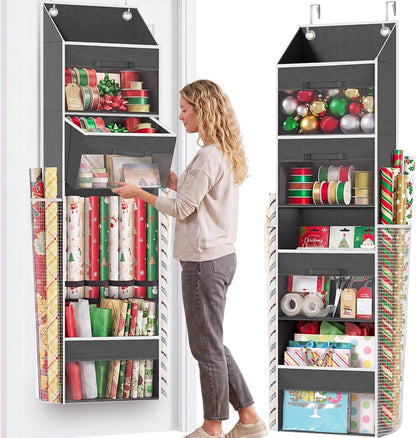 over-door hanging design with included door hooks, no installation tools required