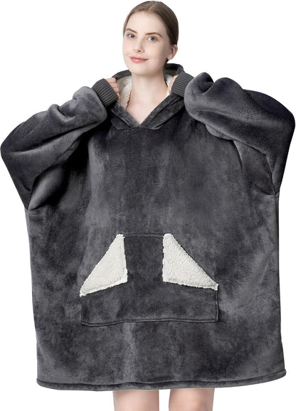 oversized hood for head and neck coverage