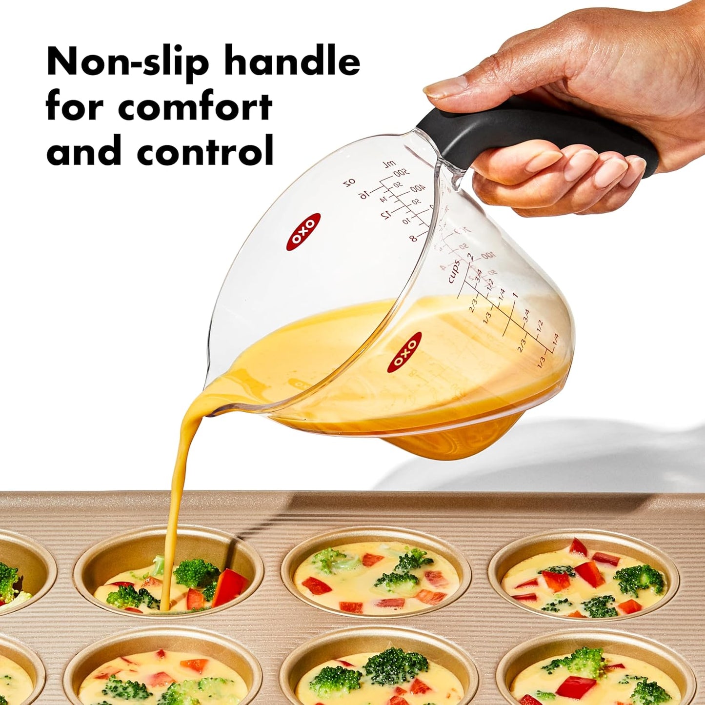 OXO Good Grips 2 Cup Angled Measuring Cup – Precision Baking Tool for Home Cooking Stations