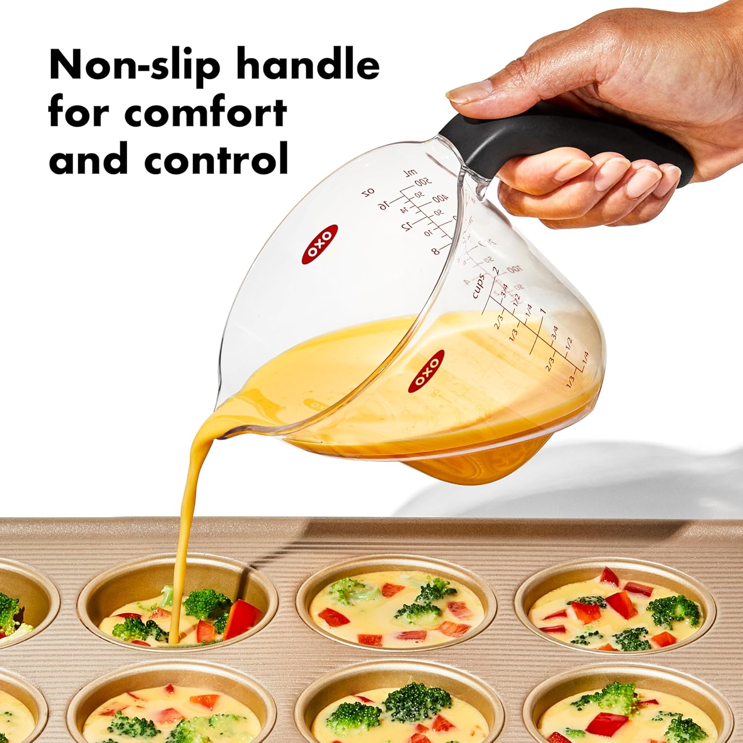 OXO Good Grips 2 Cup Angled Measuring Cup – Precision Baking Tool for Home Cooking Stations