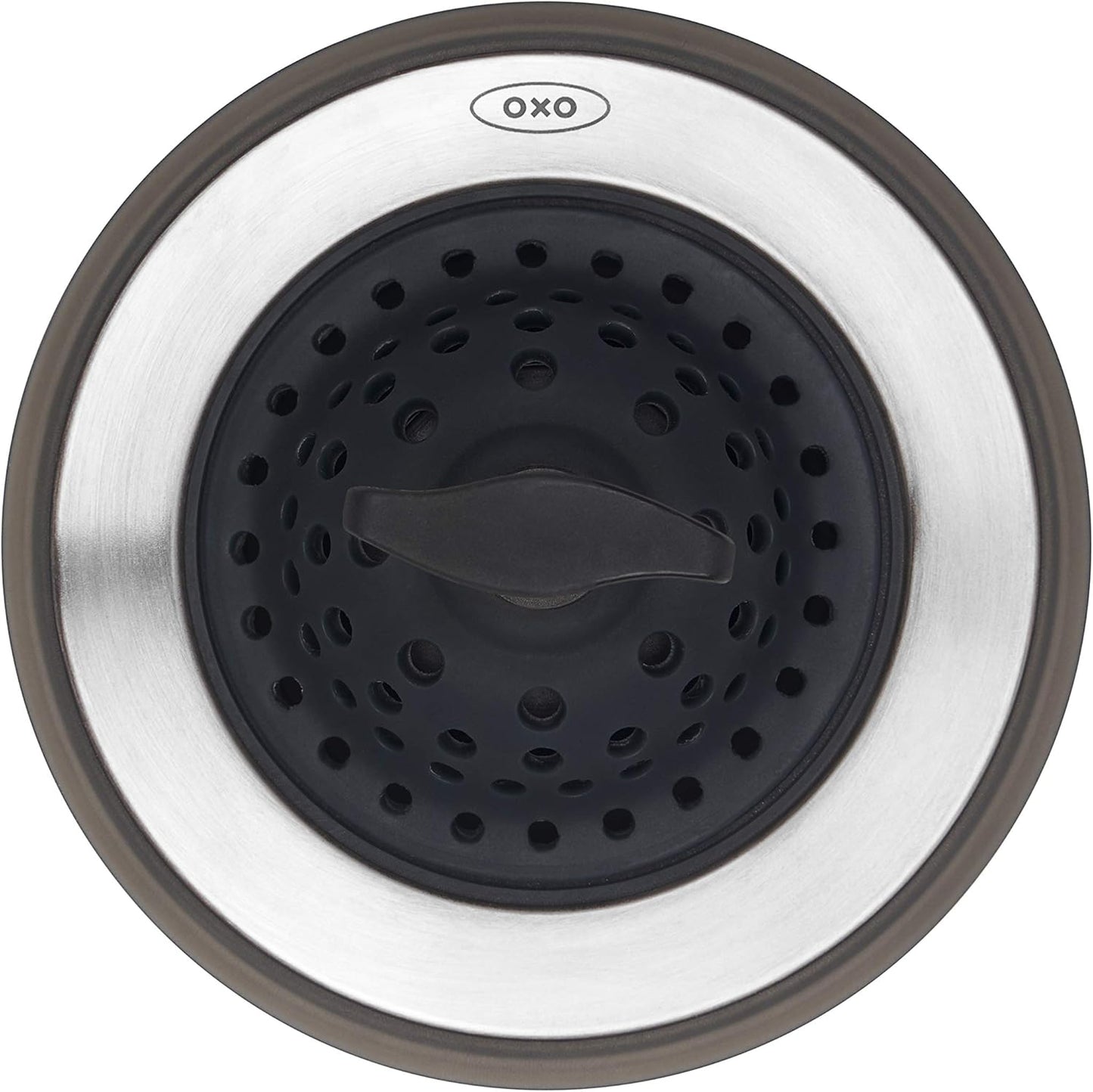 OXO Good Grips 2-in-1 Sink Strainer Stopper – Minimalist Kitchen Sink Accessory for Clean, Uncluttered Countertops