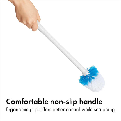 OXO Good Grips Compact Toilet Brush & Canister – Hygienic Family Bathroom Cleaner with Germ Concealing Canister