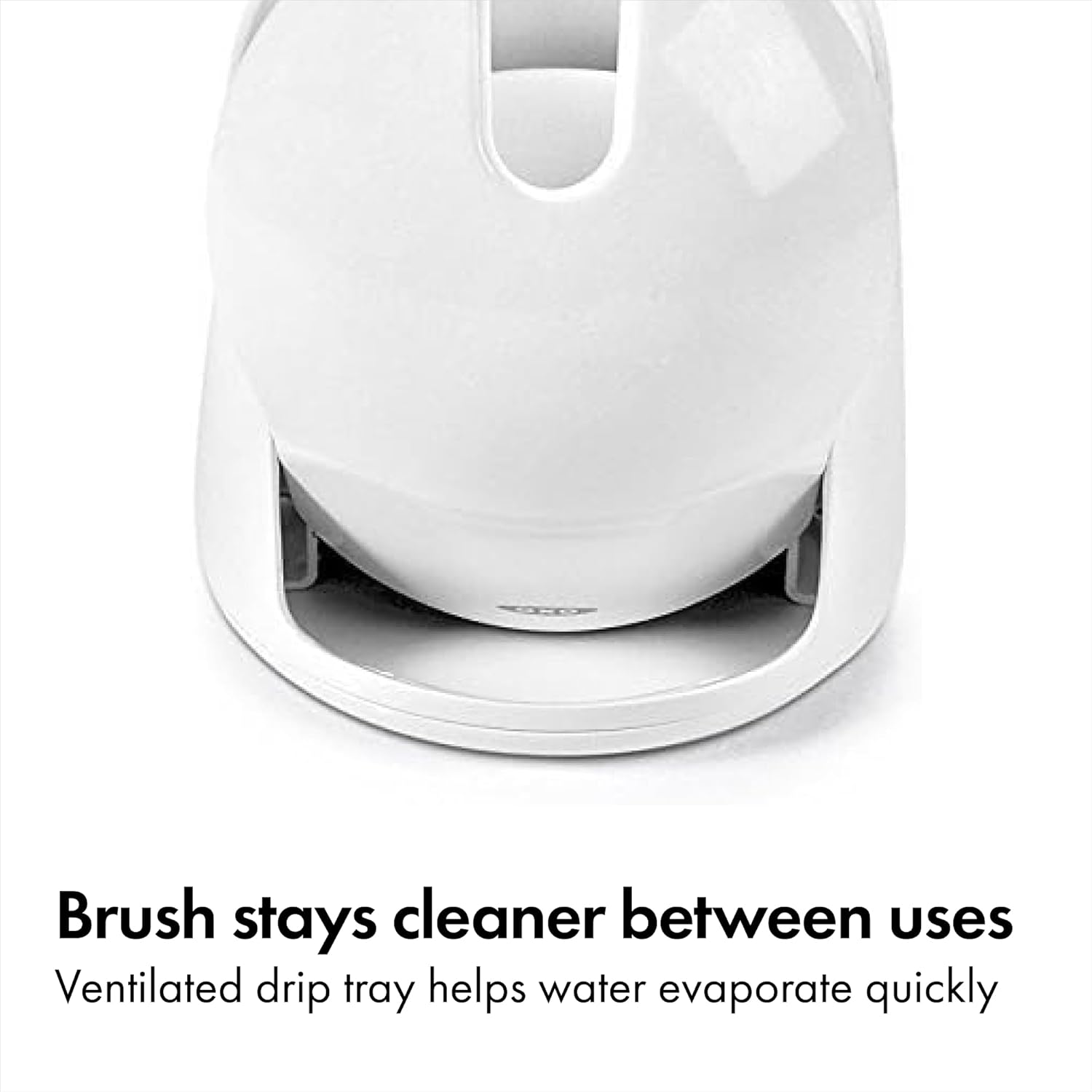 OXO Good Grips Compact Toilet Brush & Canister – Hygienic Family Bathroom Cleaner with Germ Concealing Canister