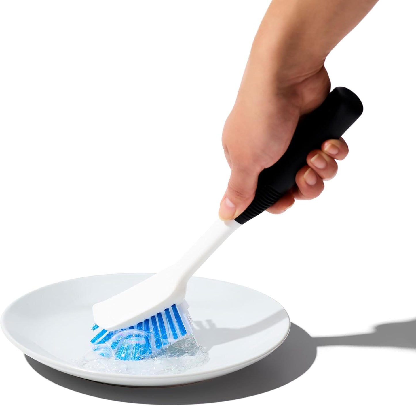 OXO Good Grips Dish Brush – Caregiver-Friendly Kitchen Sink Tool with Non-Slip Wet Grip, Gentle Nylon Bristles for Delicate Pans