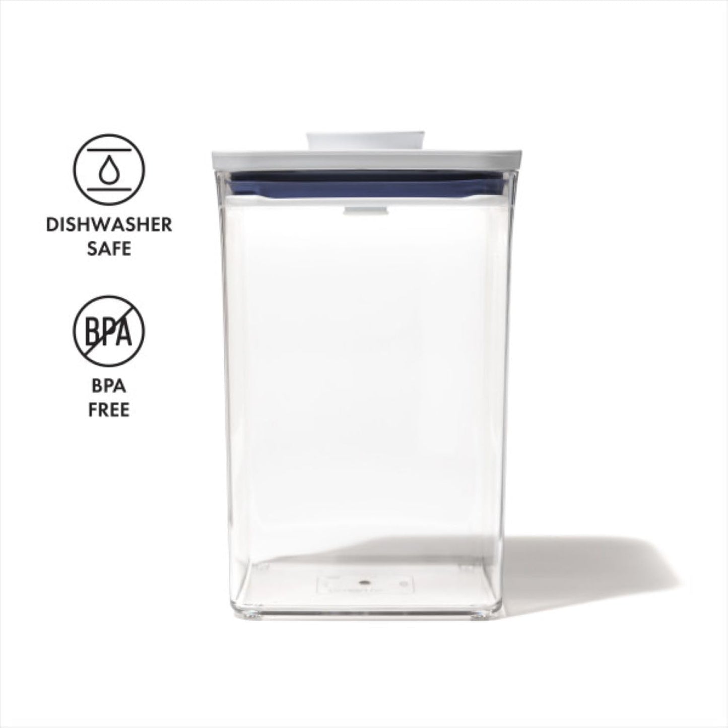 OXO Good Grips Pop Container 4.4 Qt – Matte Black Airtight Canister for Styled Open Shelving