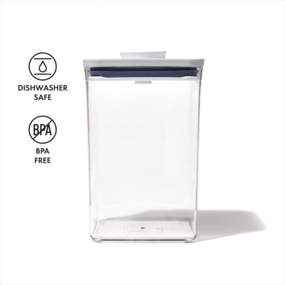 OXO Good Grips Pop Container 4.4 Qt – Matte Black Airtight Canister for Styled Open Shelving