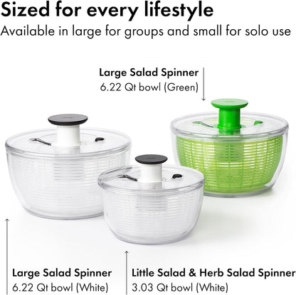 OXO Good Grips Salad Spinner | Thoughtful Housewarming Gift for New Homeowners | Family-Size 6.22 Quart