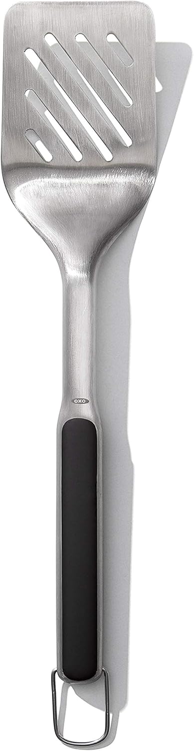 OXO Outdoor Grilling Turner and Tongs Set – All-in-One BBQ Tool Duo to Speed Up Weekend Cookouts