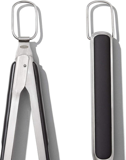 OXO Outdoor Grilling Turner and Tongs Set – All-in-One BBQ Tool Duo to Speed Up Weekend Cookouts