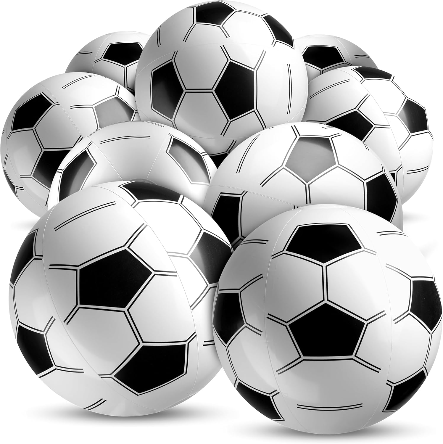 pack of 12 inflatable sport balls in 16-inch (10-inch diameter) size