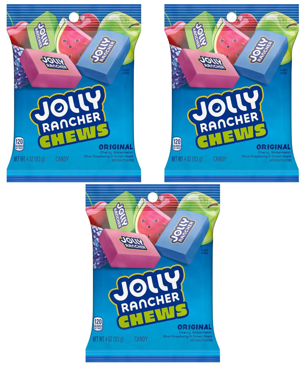 pack of 3 multi-flavor chewy candy packets