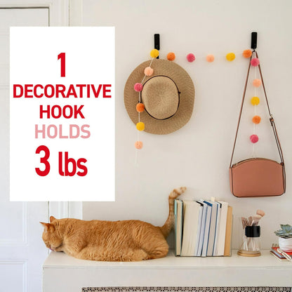 package includes 2 hooks and 4 medium adhesive strips