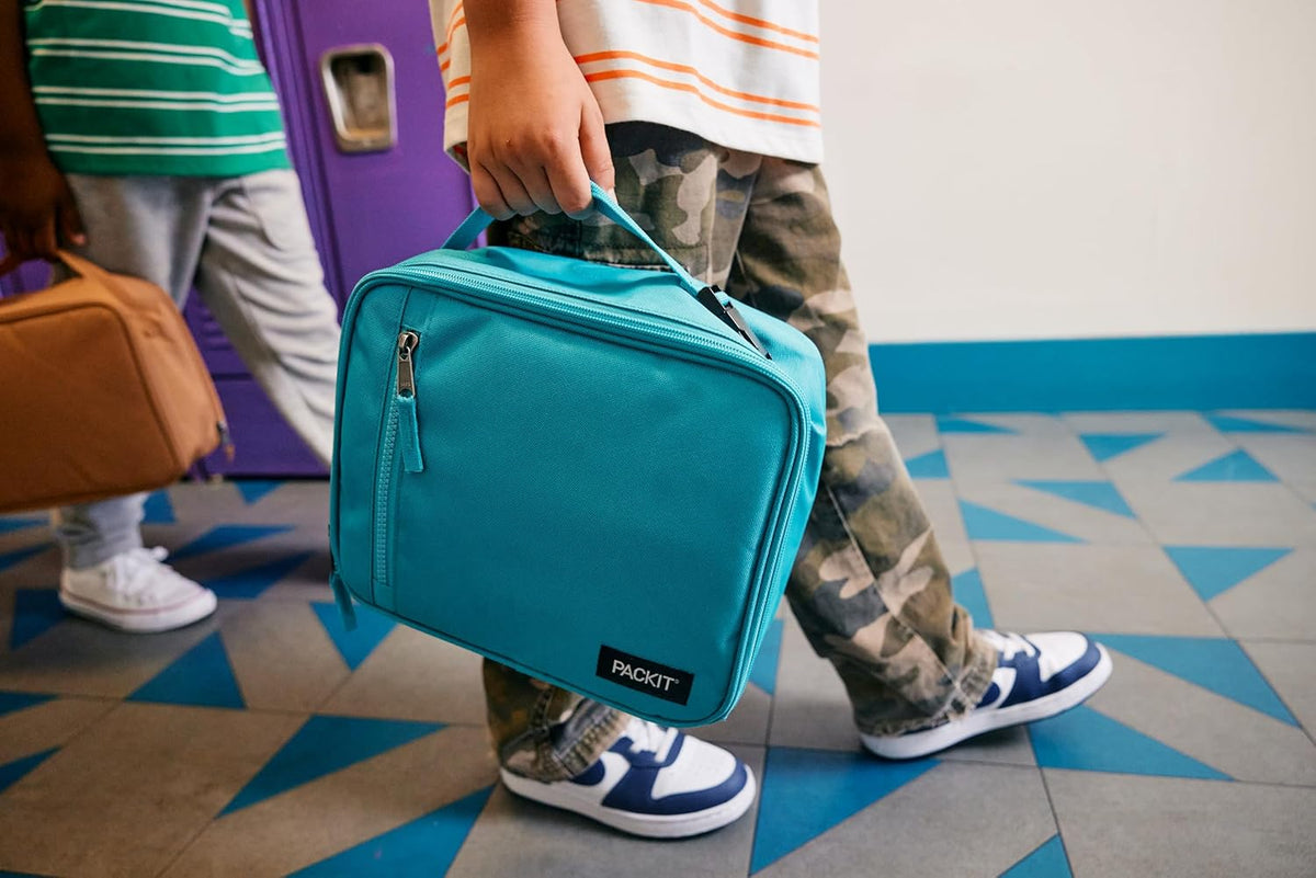 PackIt Freezable Classic Lunch Box – Trail-Ready Lunch Cooler for Day Hikes, Built-In Gel Wall