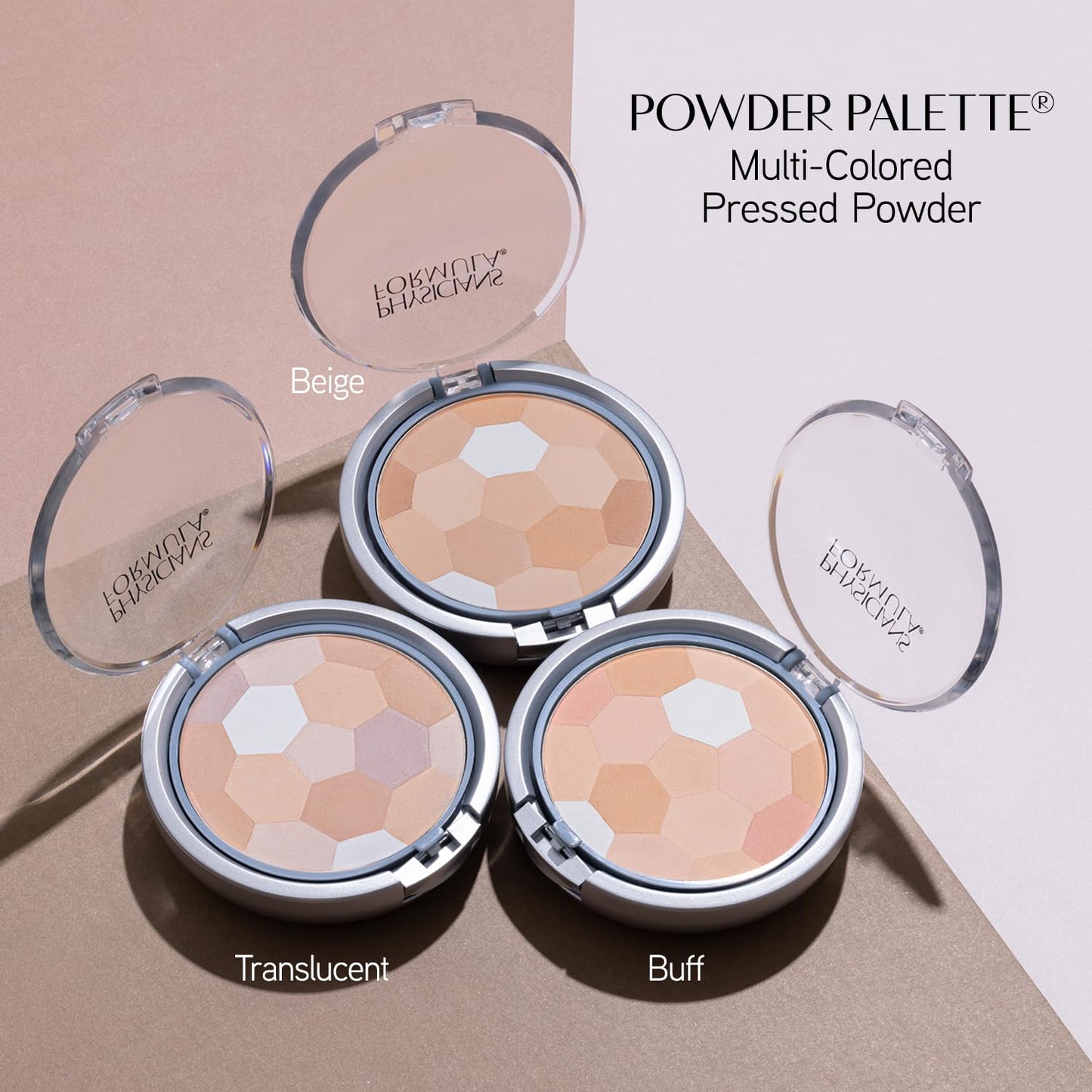 palette container compatible with kabuki or blush brush application