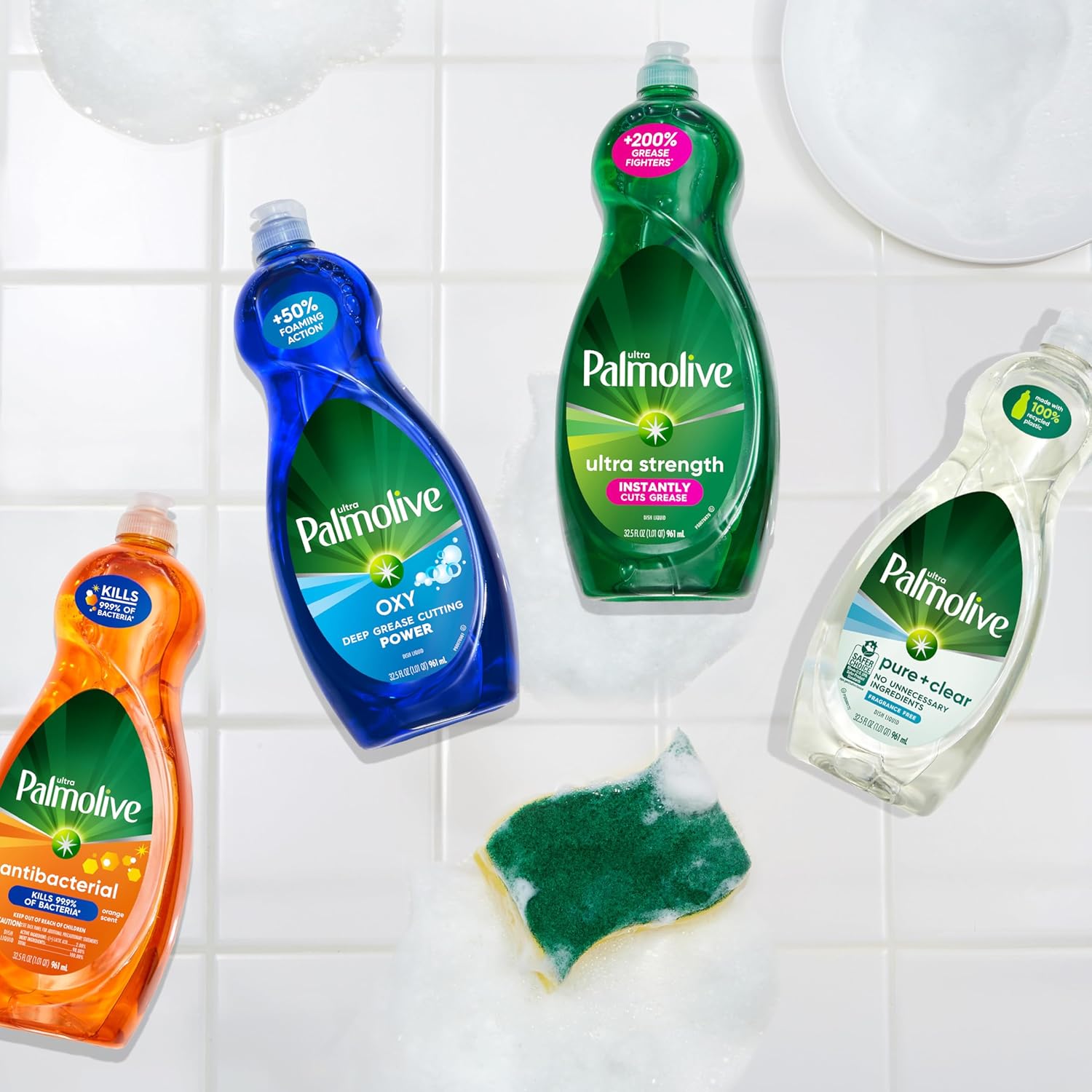 Palmolive Ultra Dishwashing Liquid Pure + Clear – Fragrance-Free Dish Soap for Sensitive Skin, Mindful Kitchen Care