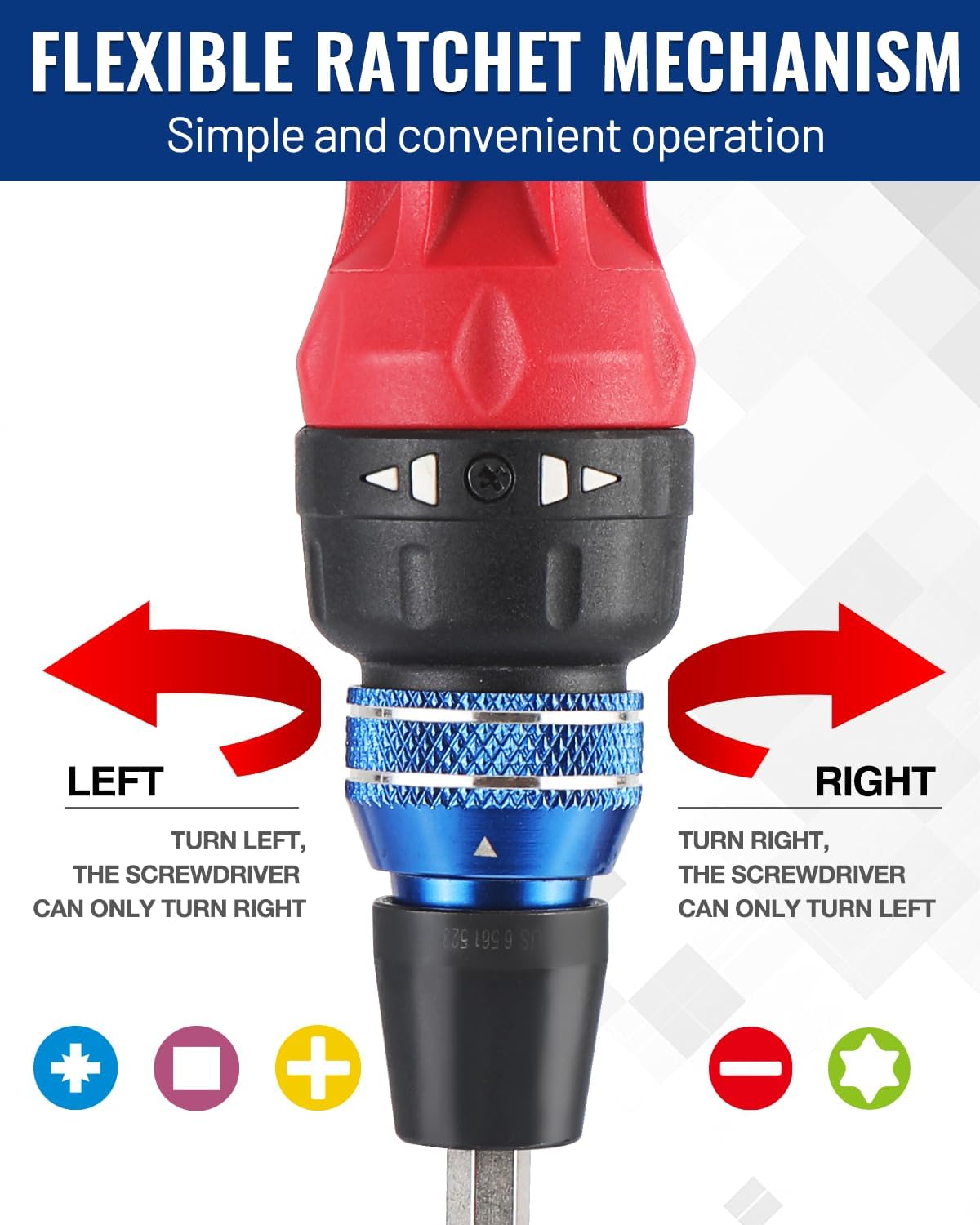 patented quick-load auto-locking bit retention for one-handed operation