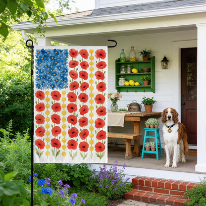 Patriotic American Double Sided Garden Flag 12x18 Inch Memorial Day 4th of July Birthday Gift for Her Veterans and Holiday Present