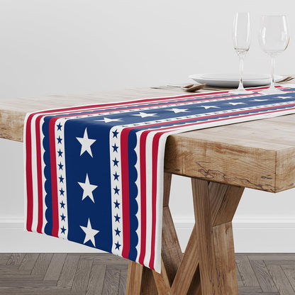 patriotic stars pattern in red, white, and blue colorway