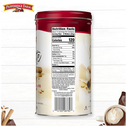 Pepperidge Farm Pirouette Wafers - Decorative Tin Treat That Doubles as Stylish Kitchen Counter Storage