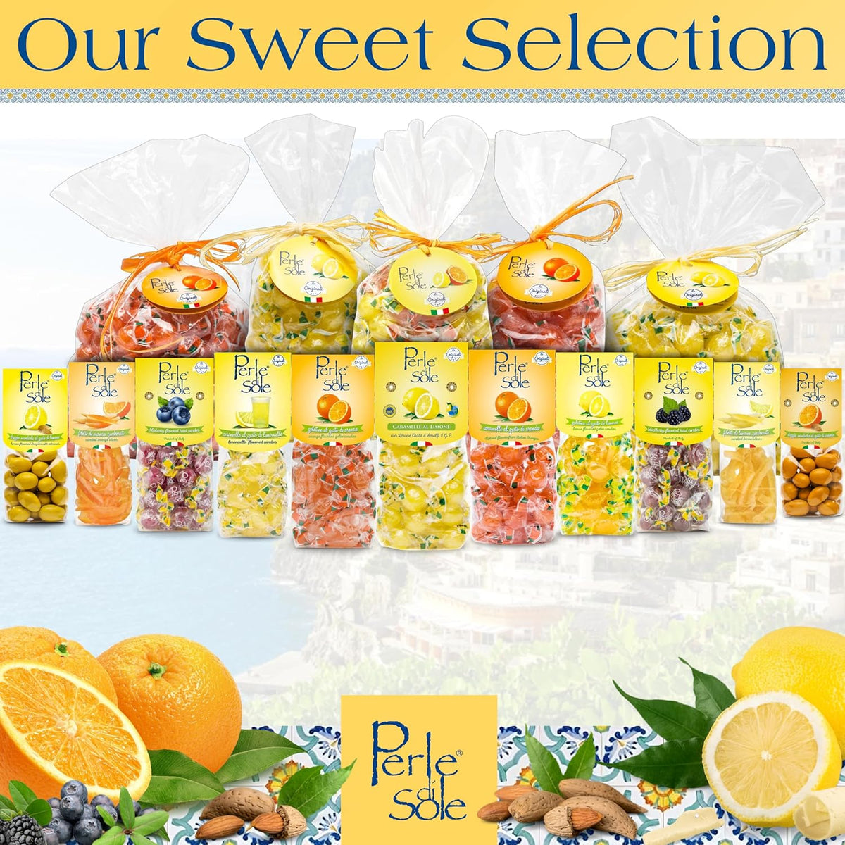 Perle di Sole Amalfi Lemon Hard Candy – Slow-Dissolve Treat for Screen-Free Wind-Down Moments