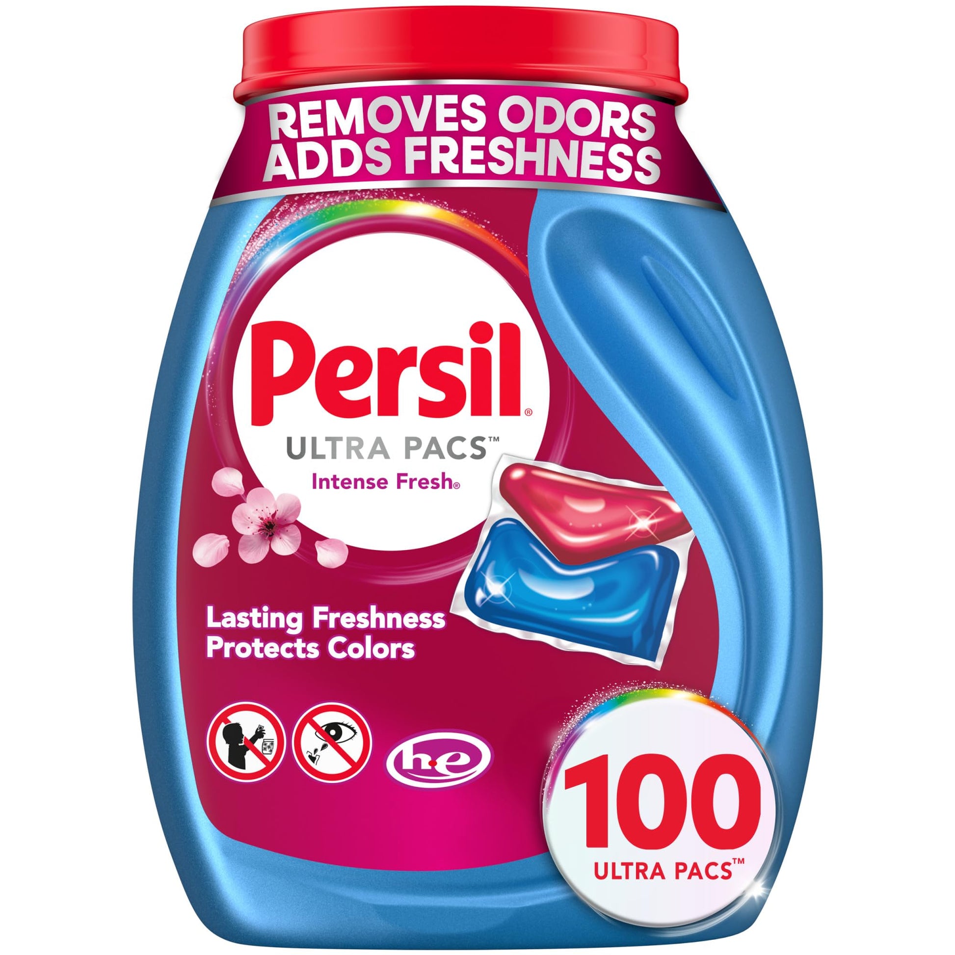 Persil Ultra Pacs Intense Fresh Laundry Detergent – Premium Everyday Clean for Upscale Family Laundry Room, Fabric-Protecting 100 Count