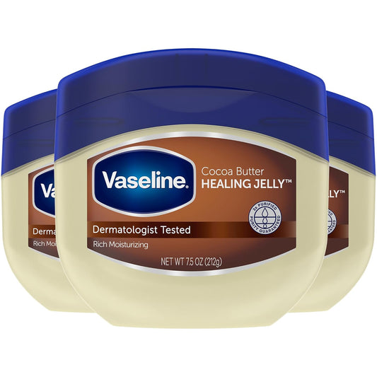 petroleum jelly base fortified with nourishing cocoa butter