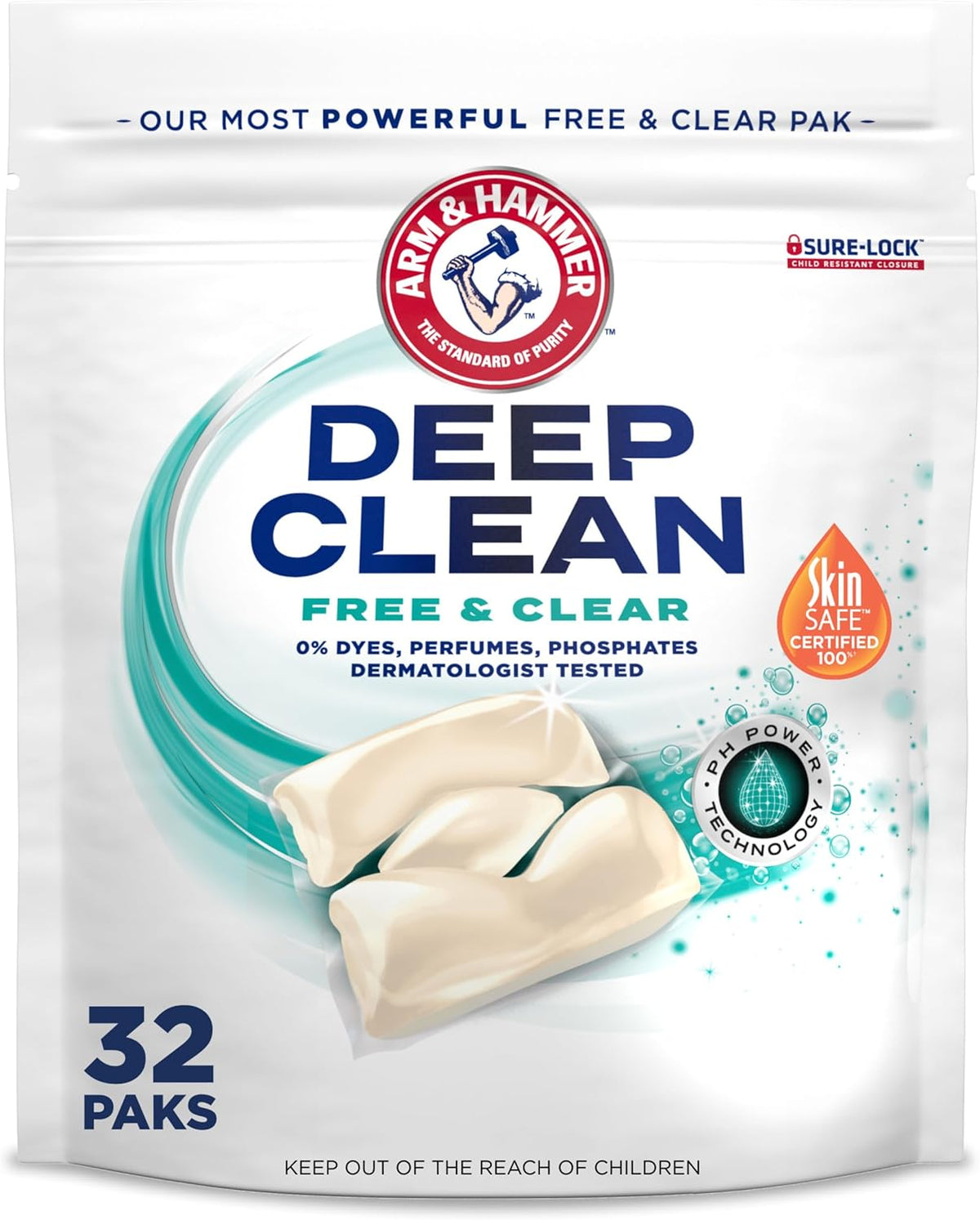 ph power technology with millions of ionic micro-scrubbers that penetrate stains between fibers