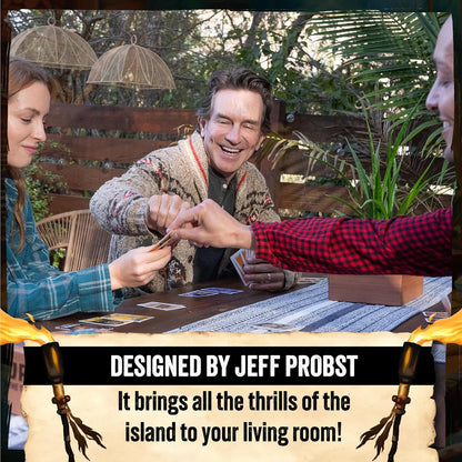physical voting box component mimicking the show's tribal council mechanic