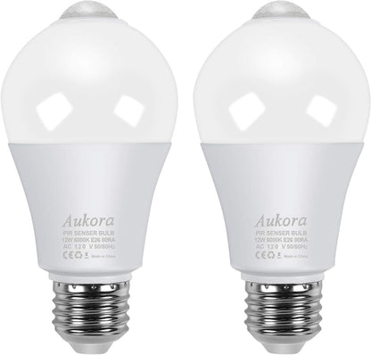 pir infrared motion sensor with 8-10 ft detection range mounted at bulb tip