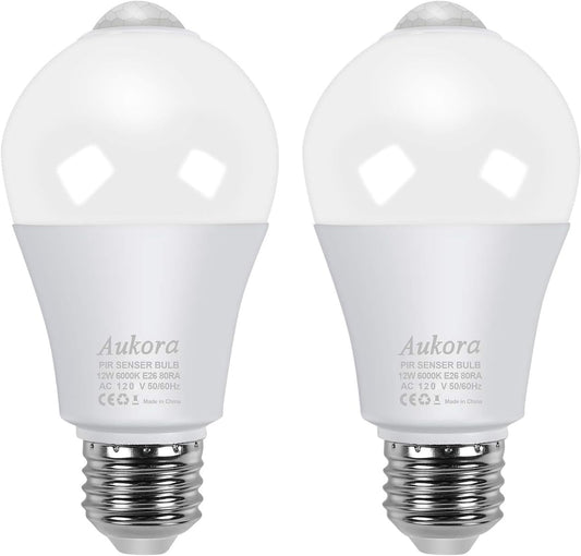 pir infrared motion sensor with 8-10 ft detection range mounted at bulb tip