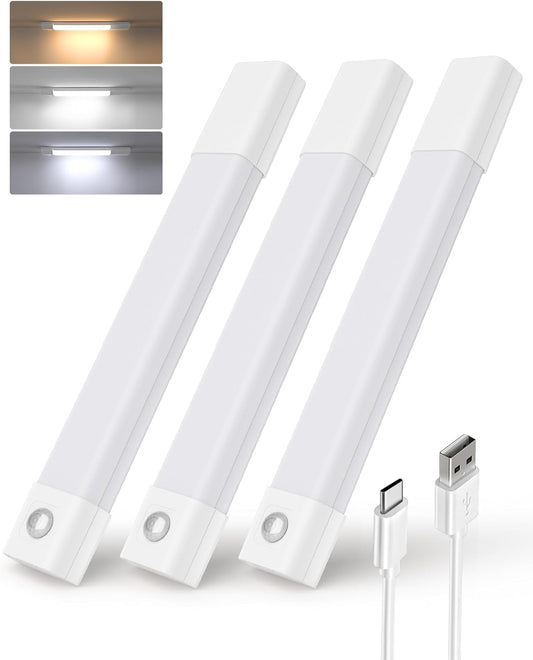 pir motion sensor with 10ft range and 120° field of view, auto-off after 20 seconds