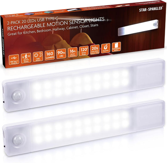 pir motion sensor with 120° detection angle and 16 ft range, auto-off after 20 seconds