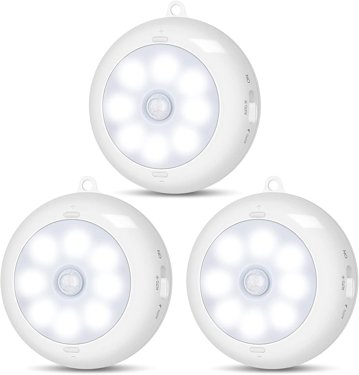 pir motion sensor with constant-sense technology and 3 operating modes (on, auto night, auto day & night)