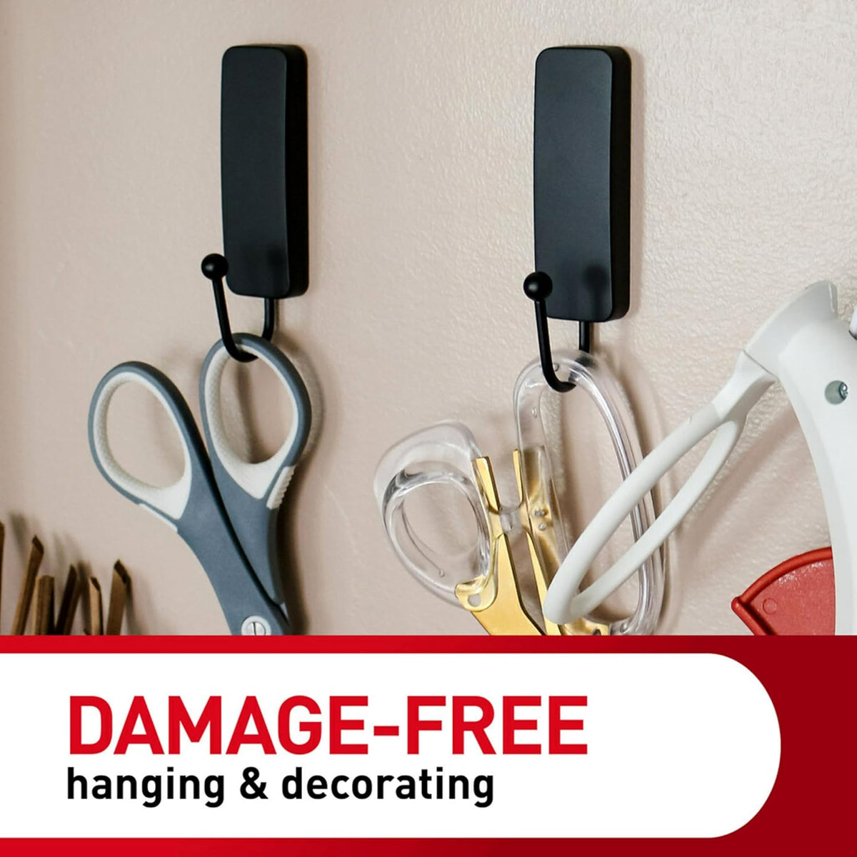 plastic hook body with painted finish and modern decorative styling