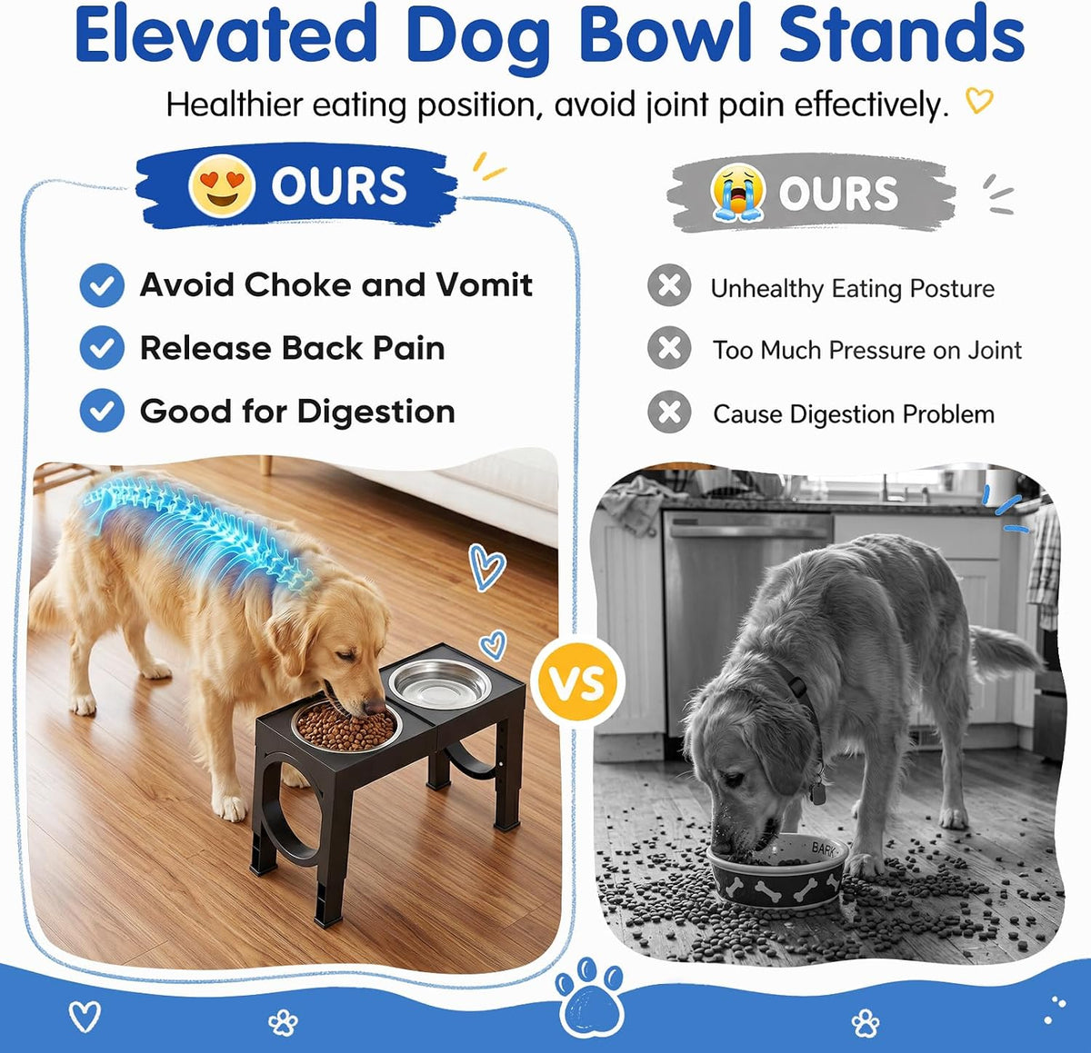 plastic stand frame with non-slip foot pads and silent silicone strip